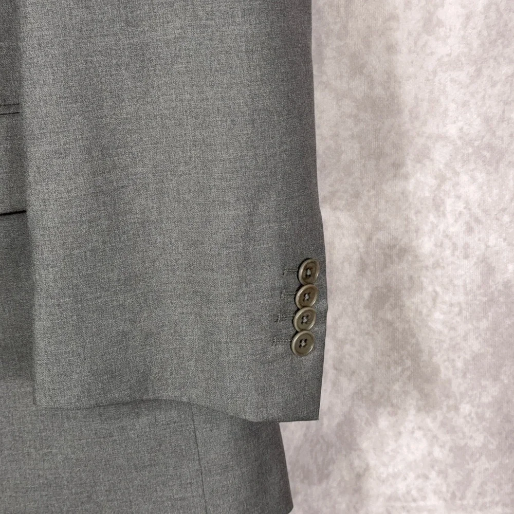 Loro Piana Super 130s Wool 3 Button Blazer Stefano Genovese 44‎ LN Grey Italy